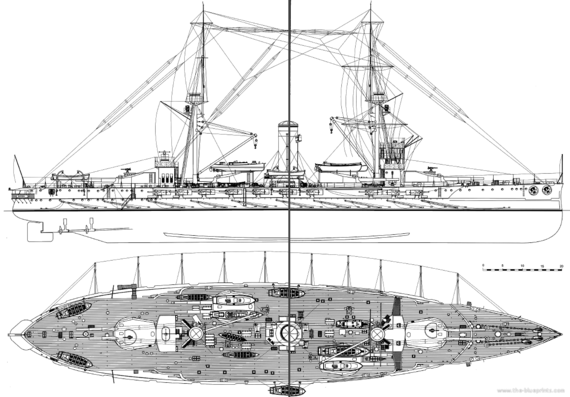 Боевой корабль SNS Espana 1914 [Battleship] - чертежи, габариты, рисунки